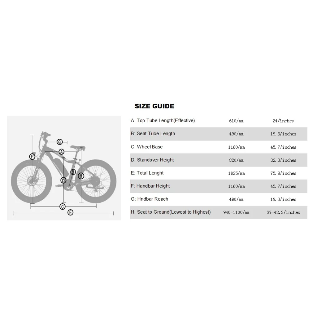 Ecotric Rocket Fat Tire Beach and Snow Electric Bike 500W 36V - Image 5