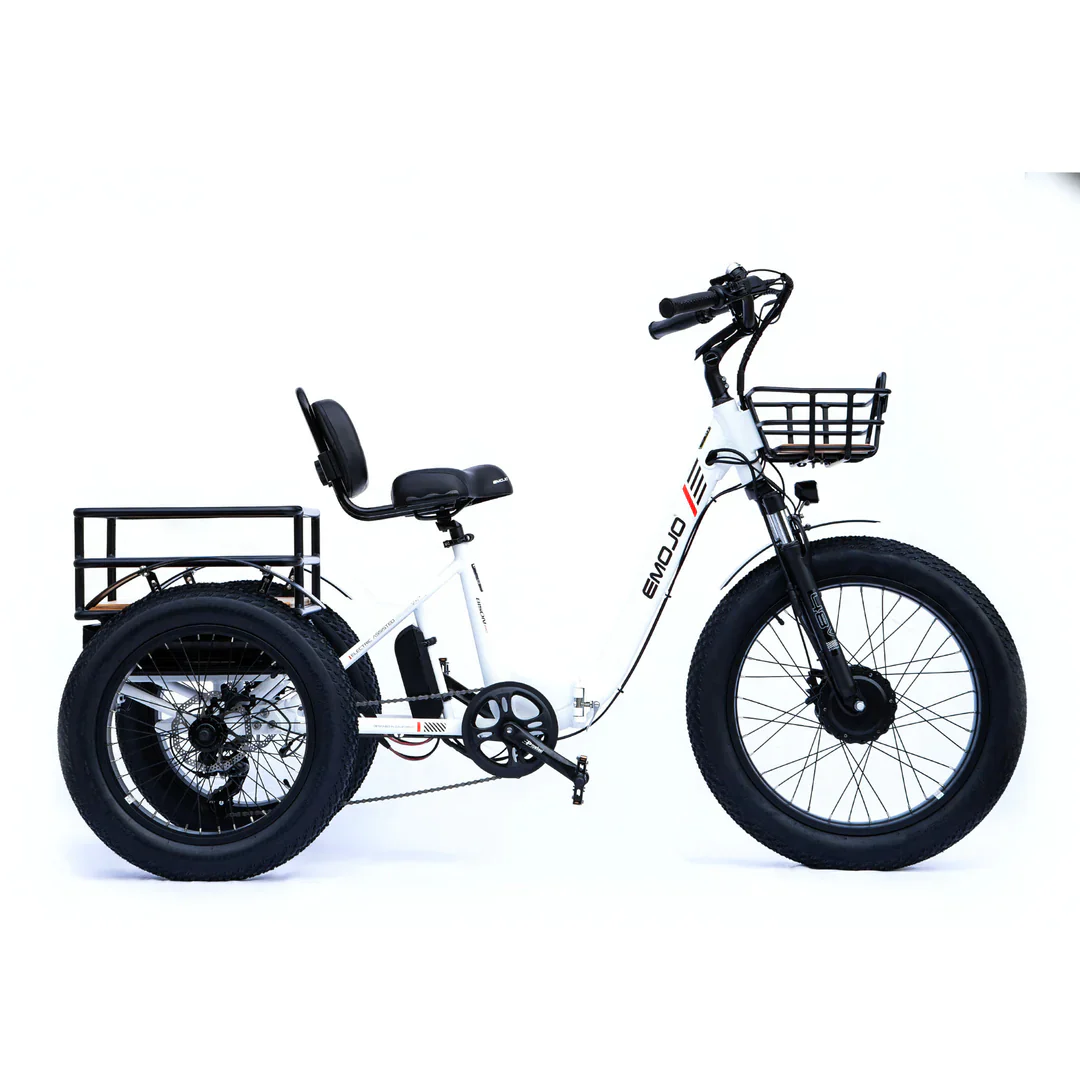 Emojo Bison Pro Folding Fat Tire Electric Trike with Pedal Assist - Image 5