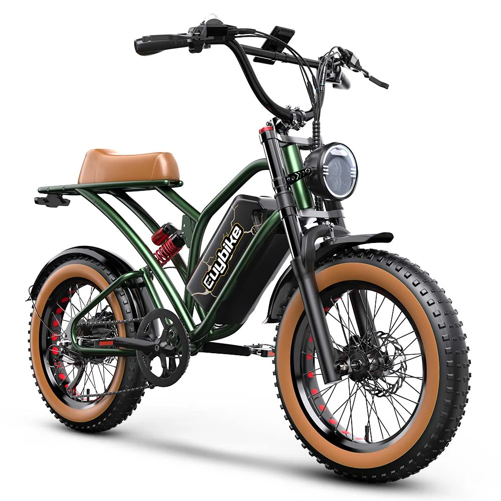 S4 Long Range Moped-Style Fat Tire Electric Bike 48V 25Ah Full Suspension - Image 2