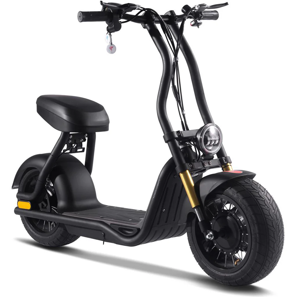 MotoTec Diablo Seated Fat Tire Electric Scooter 1000W 48V - Image 4