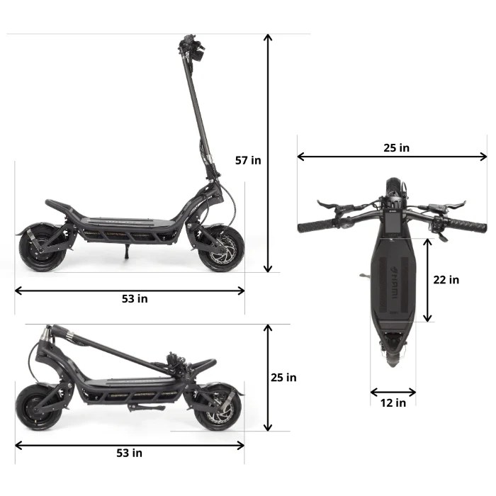 Burn-E 2 Dual Motor Performance Electric Scooter 72V with Hydraulic Suspension - Image 2