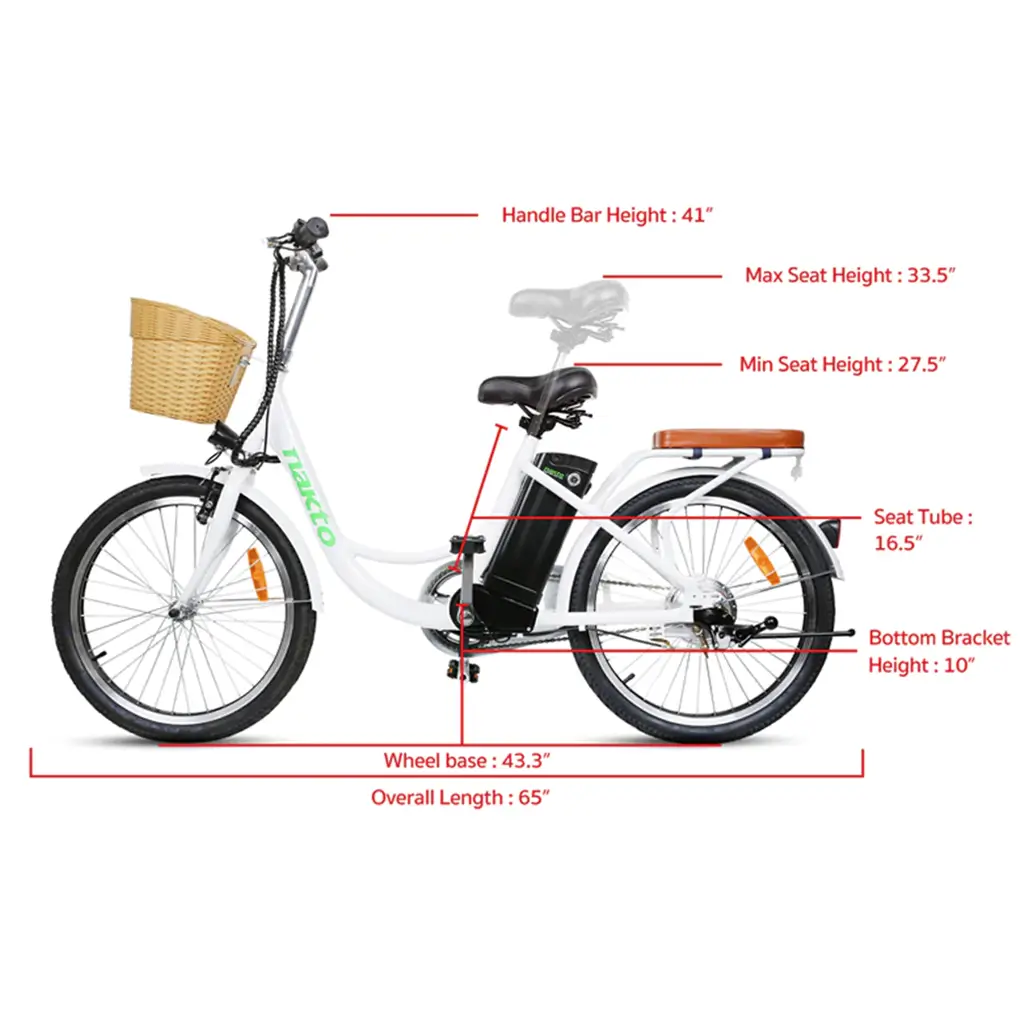 Buy Nakto Elegance 22 City Cruiser E-Bike - Nakto Elegance 22-Inch City Cruiser Electric Bike 250W 36V Step-Through view 2