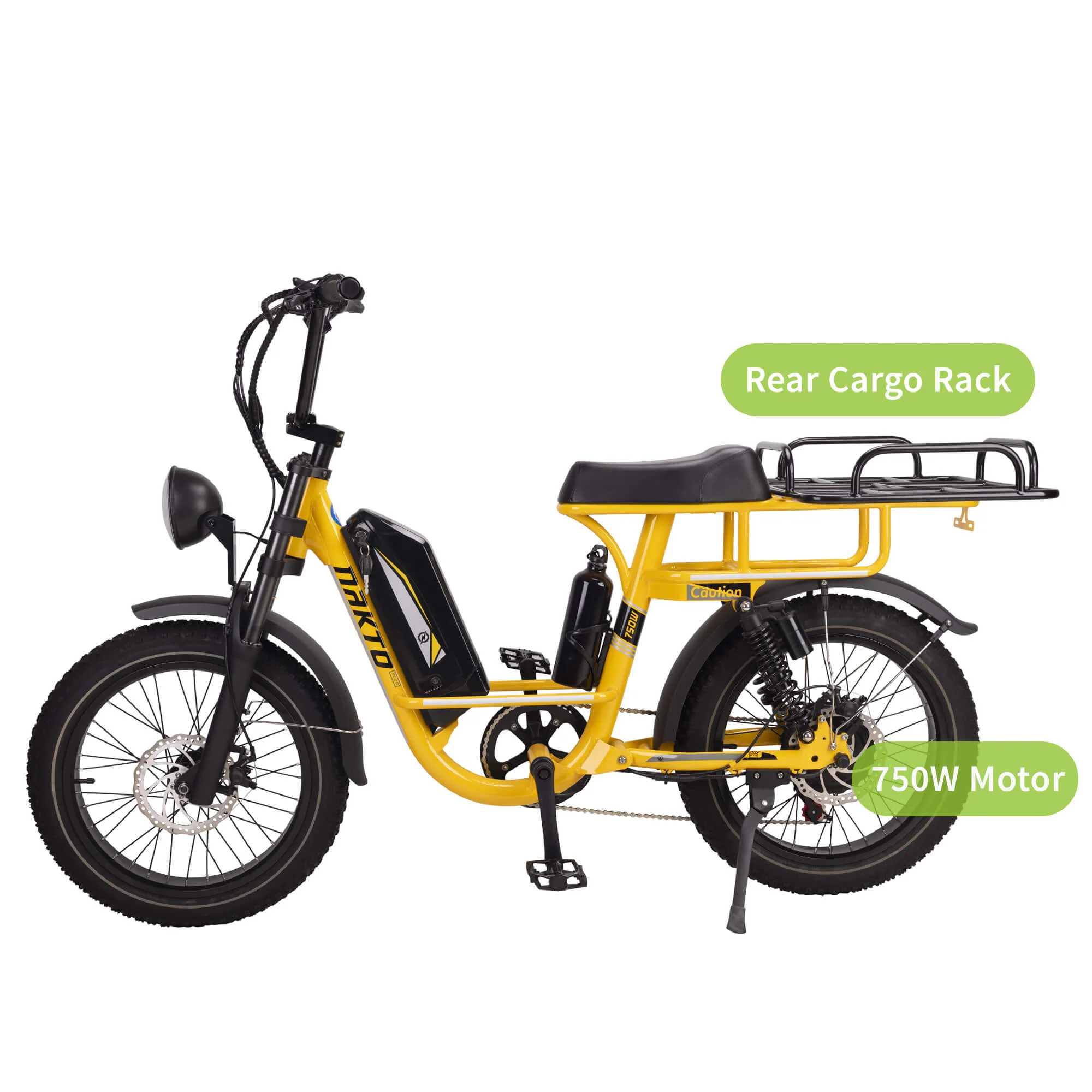 Nakto F4 Step-Thru Electric Cargo Bike 750W 48V Fat Tire - Image 4