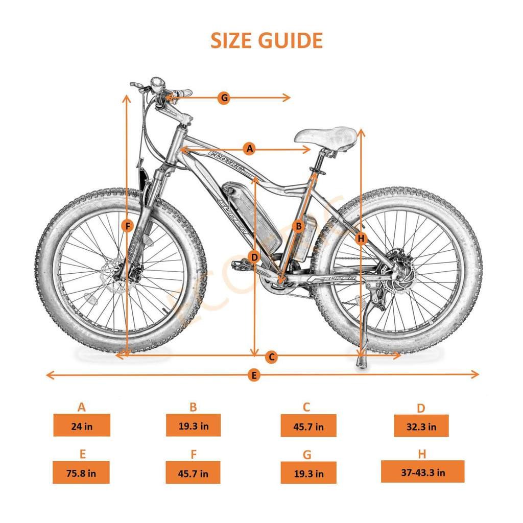 Ecotric Rocket Fat Tire Beach and Snow Electric Bike 500W 36V - Image 3