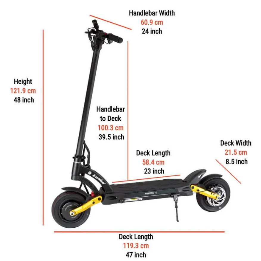 Kaabo Mantis Pro Dual Motor Folding Electric Scooter 2x1000W - Image 5