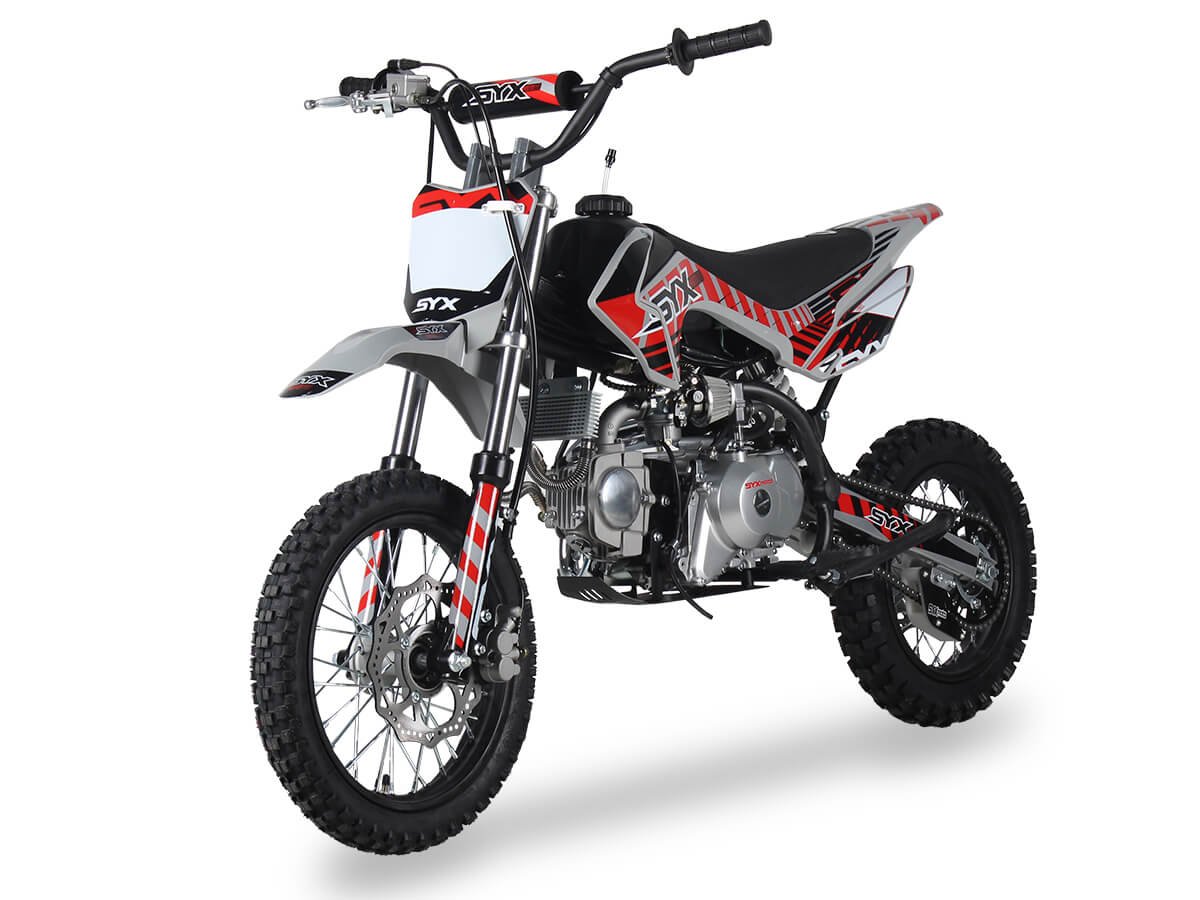 2024 SYX Moto Roost Pro 125cc Pit Bike, Oil-Cooled, Electric Start, Automatic Shifting, (14/12) Wheels, Ages 12 and up - Teal/Black