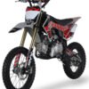 2024 SYX Moto Whip Pro 125cc Pit Bike, Oil-Cooled, Kick Start, Anodized Front Fork, 4-Speed Manual Shifting, (17/14) Wheels, Ages 12 and up - Red/Grey