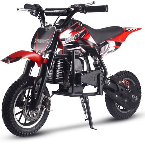 Alien DLX Kids Gas Dirt Bike, 50cc 2-Stroke, Age 6 and up - Blue