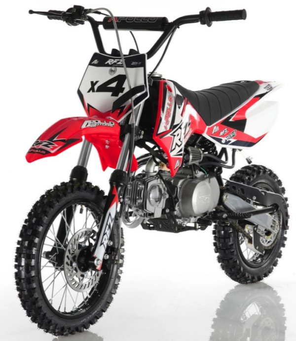 Apollo 110cc RFZ X4 Dirt Bike, 4-Speed Semi-Automatic, 14/12 inch Wheels, Ages 8 and up - Black