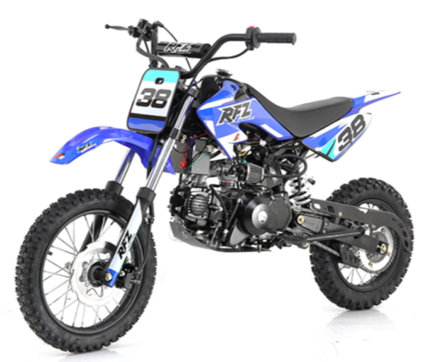 Apollo DB38 110cc Dirt Bike, Automatic, Electric Start, 14/12 inch Wheels, Ages 8 and up - Blue