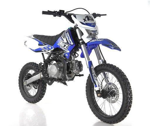 Apollo RFZ 125cc X19 Dirt Bike, 4-Speed Manual, Headlight, Dual Disc Brakes, 17/14 inch Wheels, Ages 12 and up - Red