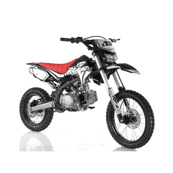 Apollo RFZ 125cc X19 Dirt Bike, 4-Speed Manual, Headlight, Dual Disc Brakes, 17/14 inch Wheels, Ages 12 and up - Red