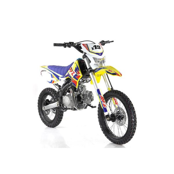 Apollo RFZ 125cc X19 Dirt Bike, 4-Speed Manual, Headlight, Dual Disc Brakes, 17/14 inch Wheels, Ages 12 and up - Red