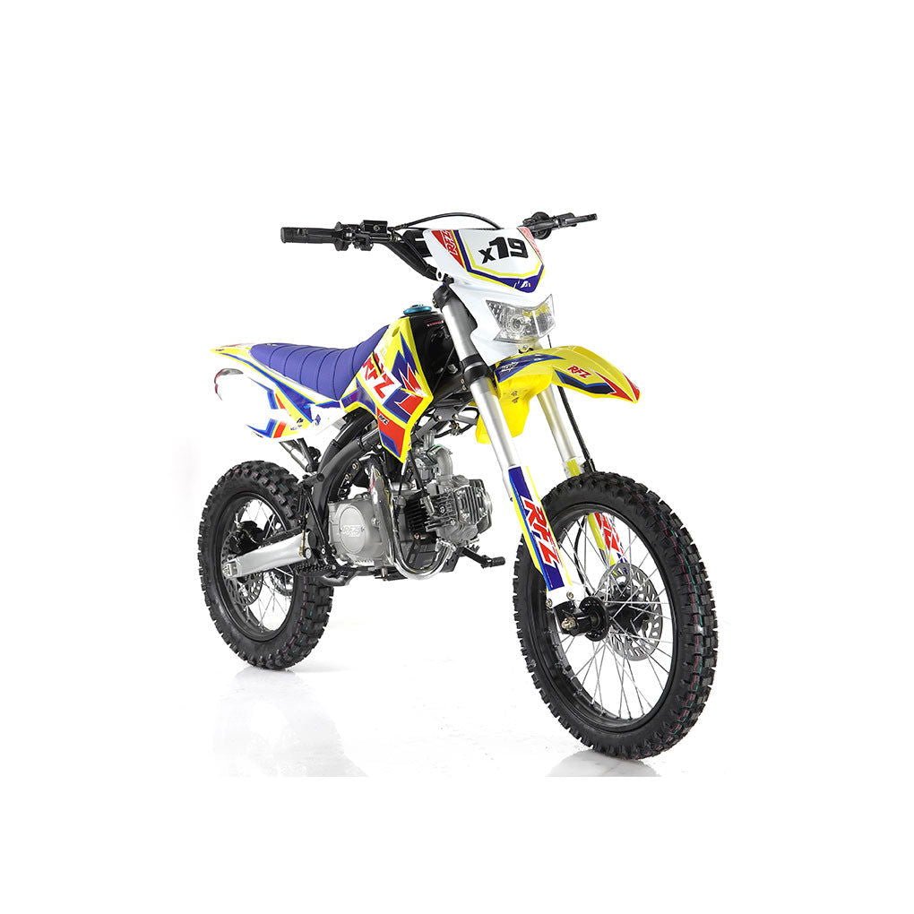 Apollo RFZ 125cc X19 Dirt Bike, 4-Speed Manual, Headlight, Dual Disc Brakes, 17/14 inch Wheels, Ages 12 and up - Red