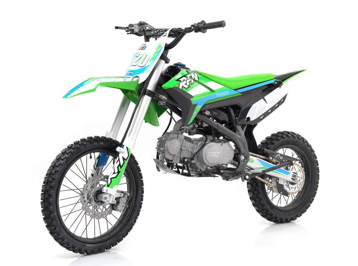 Apollo Thunder T20 125cc Dirt Bike, 4-Speed Manual, 17/14 inch Wheels, Ages 12 and up - Red