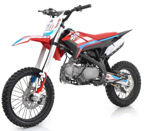 Apollo Thunder T40 140cc Dirt Bike, 4-Speed Manual, 17/14 inch Wheels, Ages 12 and up - Red