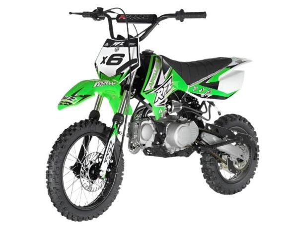 Apollo X6 125cc Dirt Bike, Automatic, 14/12 inch Wheels, Ages 12 and up - Yellow