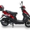 Ascend R-2 50cc Street Scooter, Automatic, Front Disc Brake, LED Headlight, Trunk Included, 50 State Legal - Metallic Red