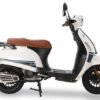 Bella 50cc Street Scooter, Automatic Shifting, 10 inch Aluminum Wheels, LED Lights - White
