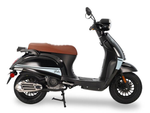 Bella 50cc Street Scooter, Automatic Shifting, 10 inch Aluminum Wheels, LED Lights - White