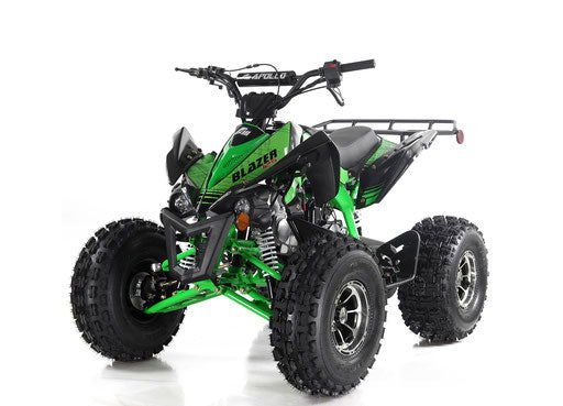 Blazer9 DLX 125cc Sport ATV, Fully-Automatic with Reverse, Deluxe 8 inch Alloy Wheels, Ages 12 and up - Red