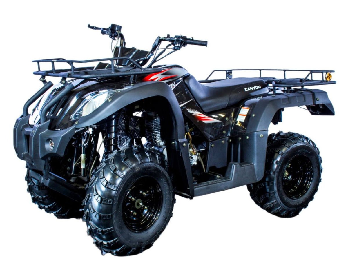 Canyon 250cc Utility ATV, Shaft Drive, Semi-automatic 4-Speed with Reverse, 10-inch Wheels - Red