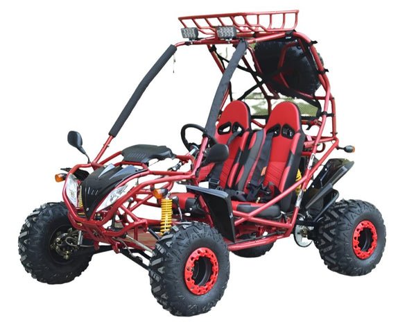 Captain Mid-Size Kids Gas Go Kart, 7.5hp 208cc engine with Electric Start, Automatic with Reverse, Ages 8 and up - Red