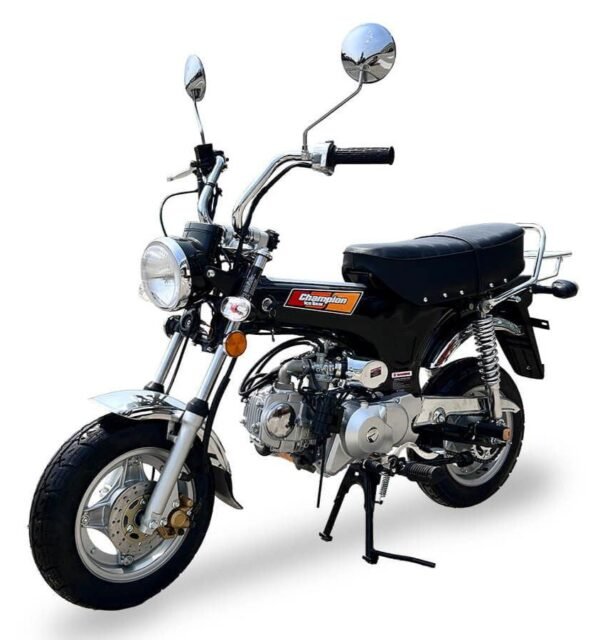 Champion 125cc Retro Motorcycle, 4-speed semi-automatic, 10 inch Wheels, 50 State Legal - Metallic Black