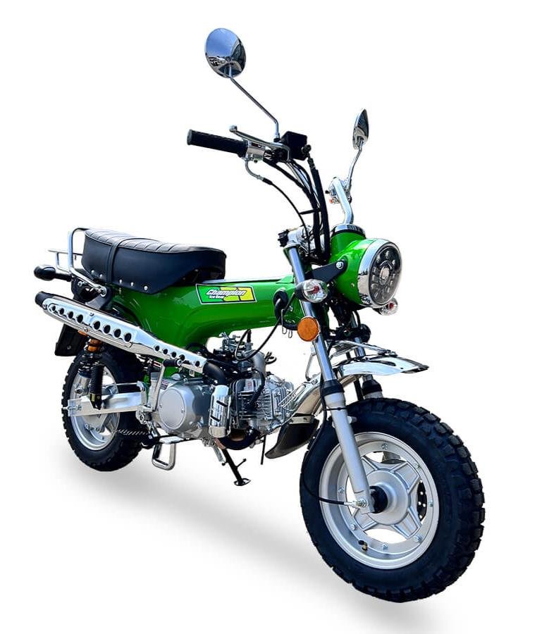 Champion DLX 125cc Retro Motorcycle, 4-speed semi-automatic, 10-inch Wheels, 50 State Legal, Upgraded LED Headlight, Digital Speedometer - Metallic Red