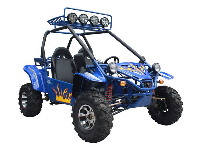 Commander 200 Buggy Go Kart, Electric Start, Automatic with Reverse, Ages 16 and up - Metallic Blue
