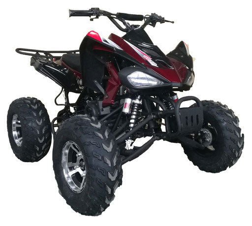 Cougar 200cc Sport ATV, Auto with Reverse, 10-inch Alloy Wheels - Burgundy