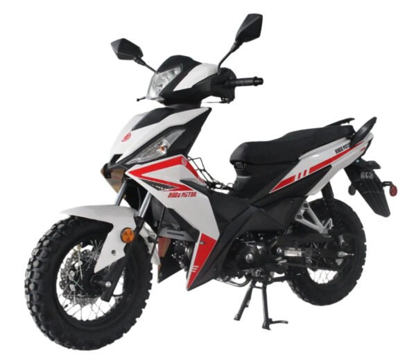 Cross 125RTF Off-Road Scooter, 4-Speed Semi-Auto, 13-inch Wheels, Enduro Tires - Blue