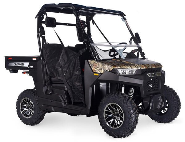 Crossfire LH200 EFI UTV Side-by-Side, Automatic with Reverse, Deluxe Alloy Wheels, Dump Bed, Windshield Included - Camo