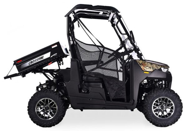 Crossfire LH200 EFI UTV Side-by-Side, Automatic with Reverse, Deluxe Alloy Wheels, Dump Bed, Windshield Included - Camo