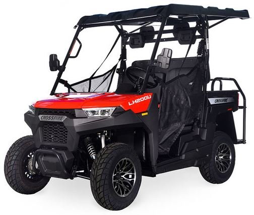 Crossfire LH200 Gas Golf Cart, Electronic Fuel Injection, Automatic with Reverse, Deluxe Alloy Wheels - Red