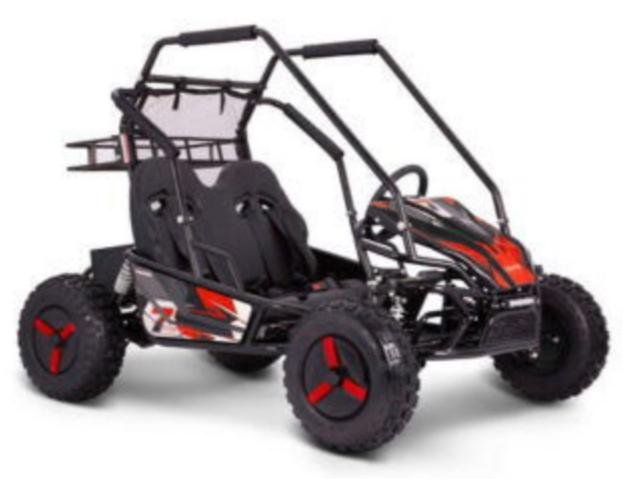 E-Moto Mid-Size Kids Go Kart, 60v 2500w, Automatic with Reverse, Ages 8 and up - Red