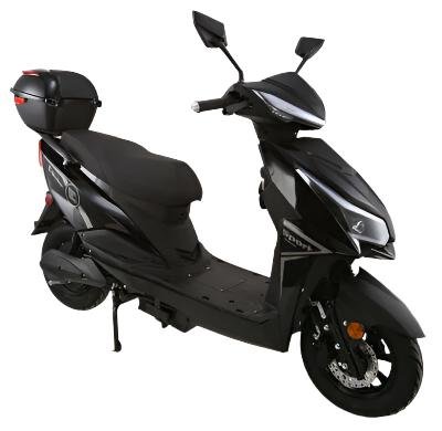 E-Strike Electric Street Scooter, 72v 1200w, 31mph Top Speed, 37-Mile Range - Burgundy