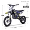 Electric Dirt Bike, Lithium 36v 1000w, Ages 12 and up - Blue