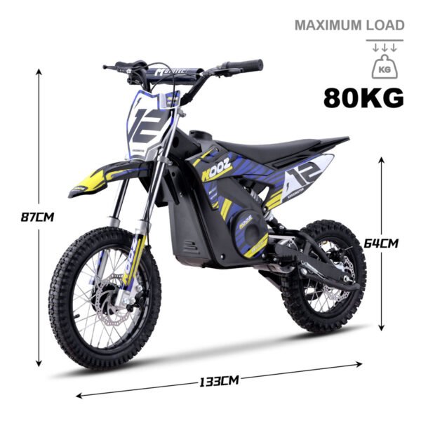Electric Dirt Bike, Lithium 36v 1000w, Ages 12 and up - Blue