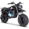 Electric Powered Mini Bike, 60v 1500w Lithium, Hydraulic Disc Brakes, LED Headlight - Black