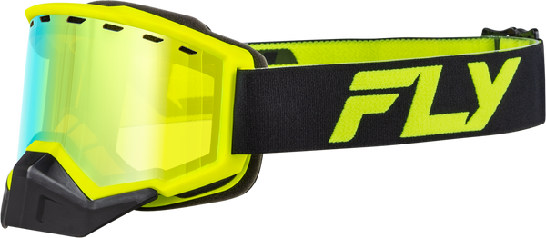Focus Snow Goggle Black/Hi-Vis W/ Gold Mirror/Yellow Lens