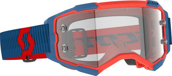 Fury Goggle Drk Blue/Neon Red Clear Works