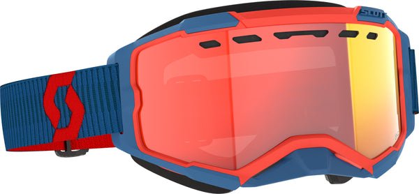 Fury Snowcross Ls Goggle Drk Blu/Neon Red Red Chrome