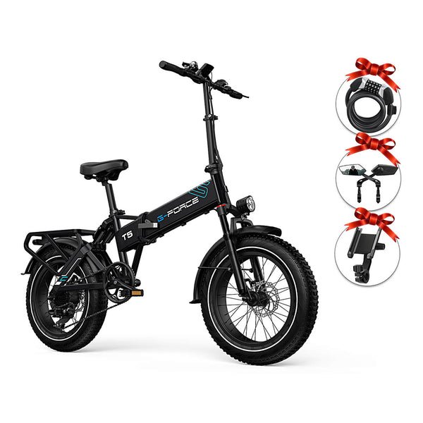 G-FORCE T5 Folding All Terrain Full Suspension Fat Tire Folding Electric Bike