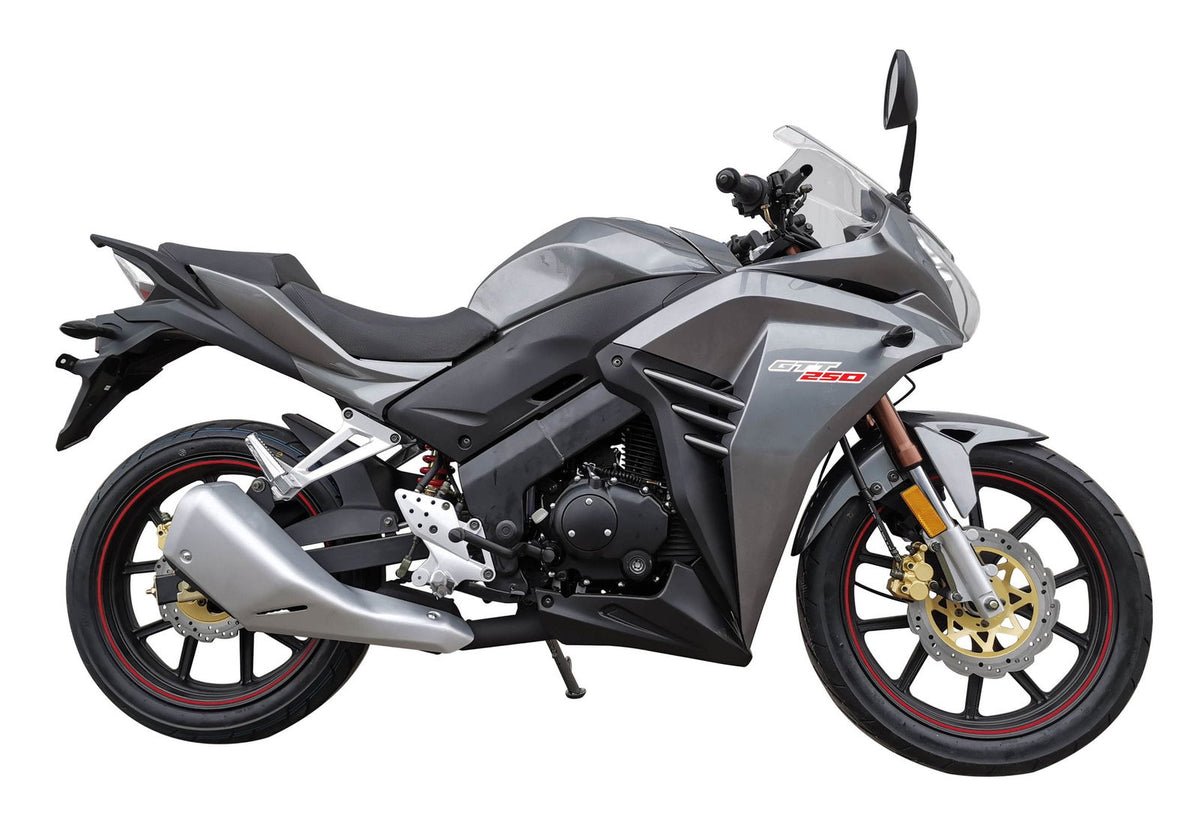 GTT 250 Street Motorcycle, 5-Speed Manual, 17-inch Alloy Wheels - Silver
