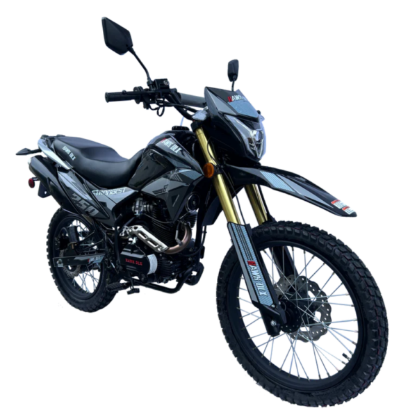 Hawk DLX 250cc Fuel Injected Dual Sport Dirt Bike, 5-Speed Manual, Electric Start, 21/18 inch Wheels, Ages 16 and up - Black