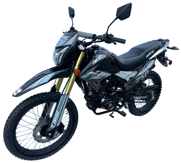 Hawk DLX 250cc Fuel Injected Dual Sport Dirt Bike, 5-Speed Manual, Electric Start, 21/18 inch Wheels, Ages 16 and up - Black