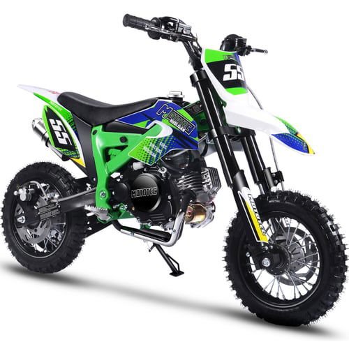 Hooligan Kids Gas Dirt Bike, 60cc 4-Stroke, Electric Start, Automatic, 10/10 inch Wheels, Ages 8 and up - Black
