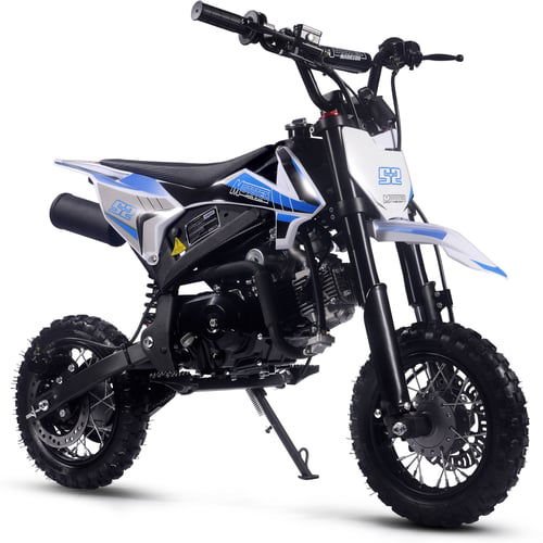 Hooligan Kids Gas Dirt Bike, Electric Start, Automatic 72cc 4-Stroke, Ages 8 and up - Blue