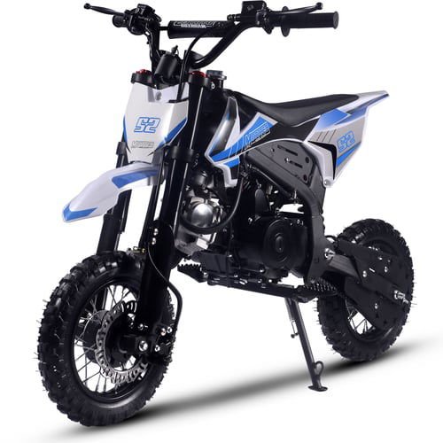Hooligan Kids Gas Dirt Bike, Electric Start, Automatic 72cc 4-Stroke, Ages 8 and up - Blue